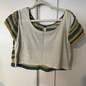 Free People crochet crop top